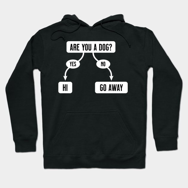 Are You A Dog - Funny, Cute Flowchart Hoodie by tommartinart